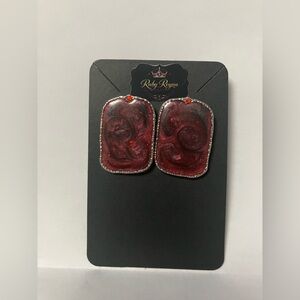 Red Gothic Studs